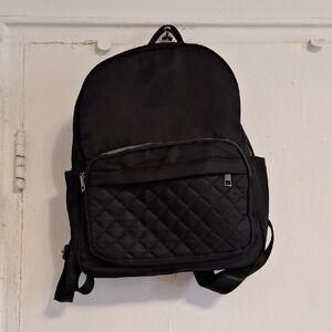 Black Quilted Backpack